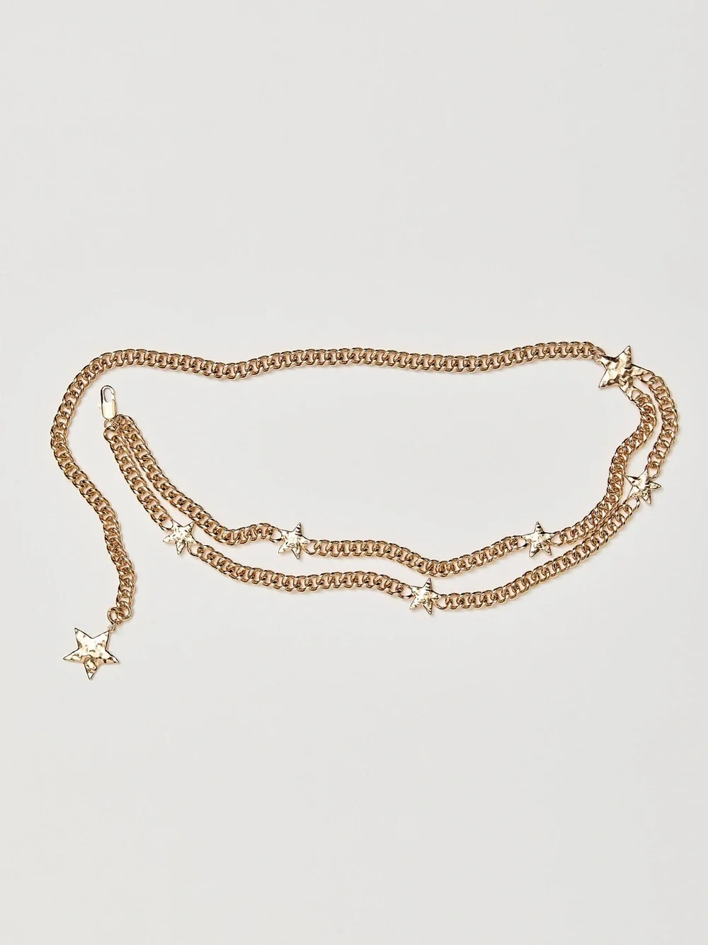 Free People Star Shine Chain Belt, OS In ‘Gold Rush’